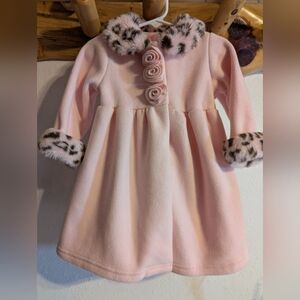 Toddlers Good Lad Pink Leopard Fleece Coat Size 18 Months